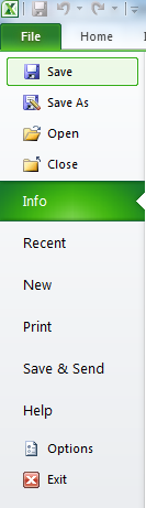 file menu